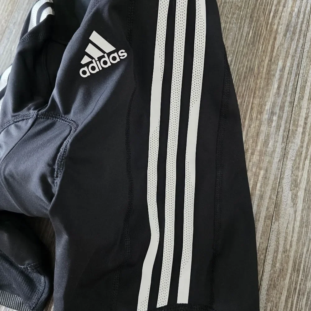 Adidas The Bib Padded Cycling Shorts Black White Women's Large Breathable Straps - Picture 10 of 15